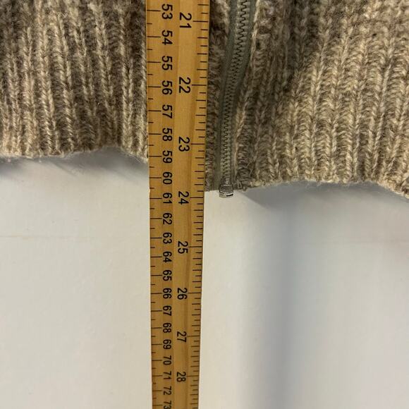 Vintage Winona Knits Full Zip Tan Chunky Cable Knit Sweater Women’s Size 2XL - Picture 6 of 8